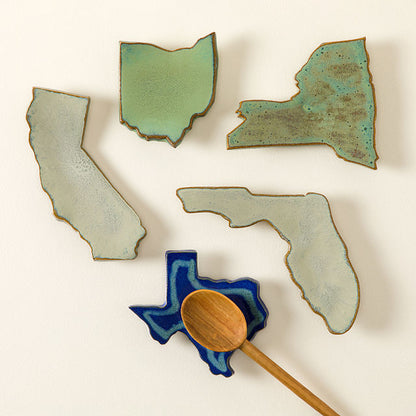 Handmade State Shaped Spoon Rest - gallery image 3