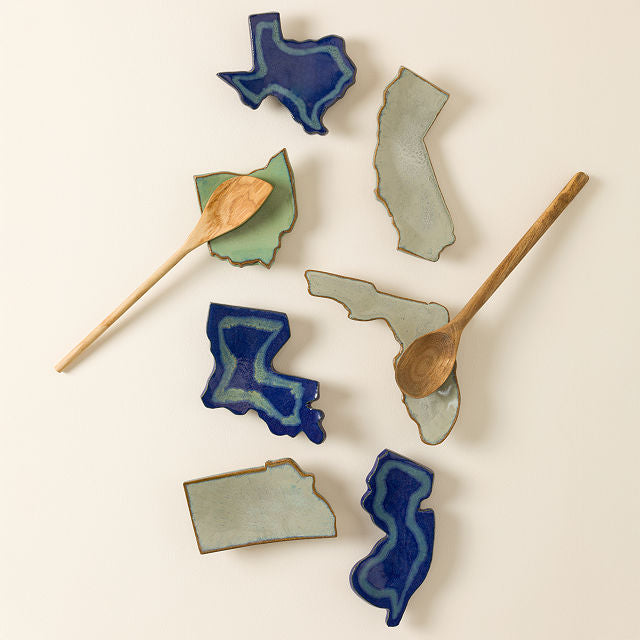 Handmade State Shaped Spoon Rest - gallery image 1