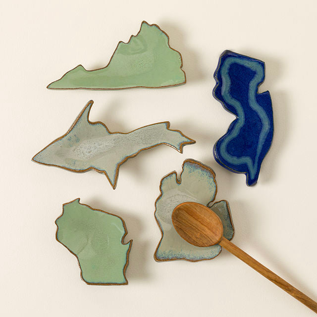 Handmade State Shaped Spoon Rest - gallery image 4