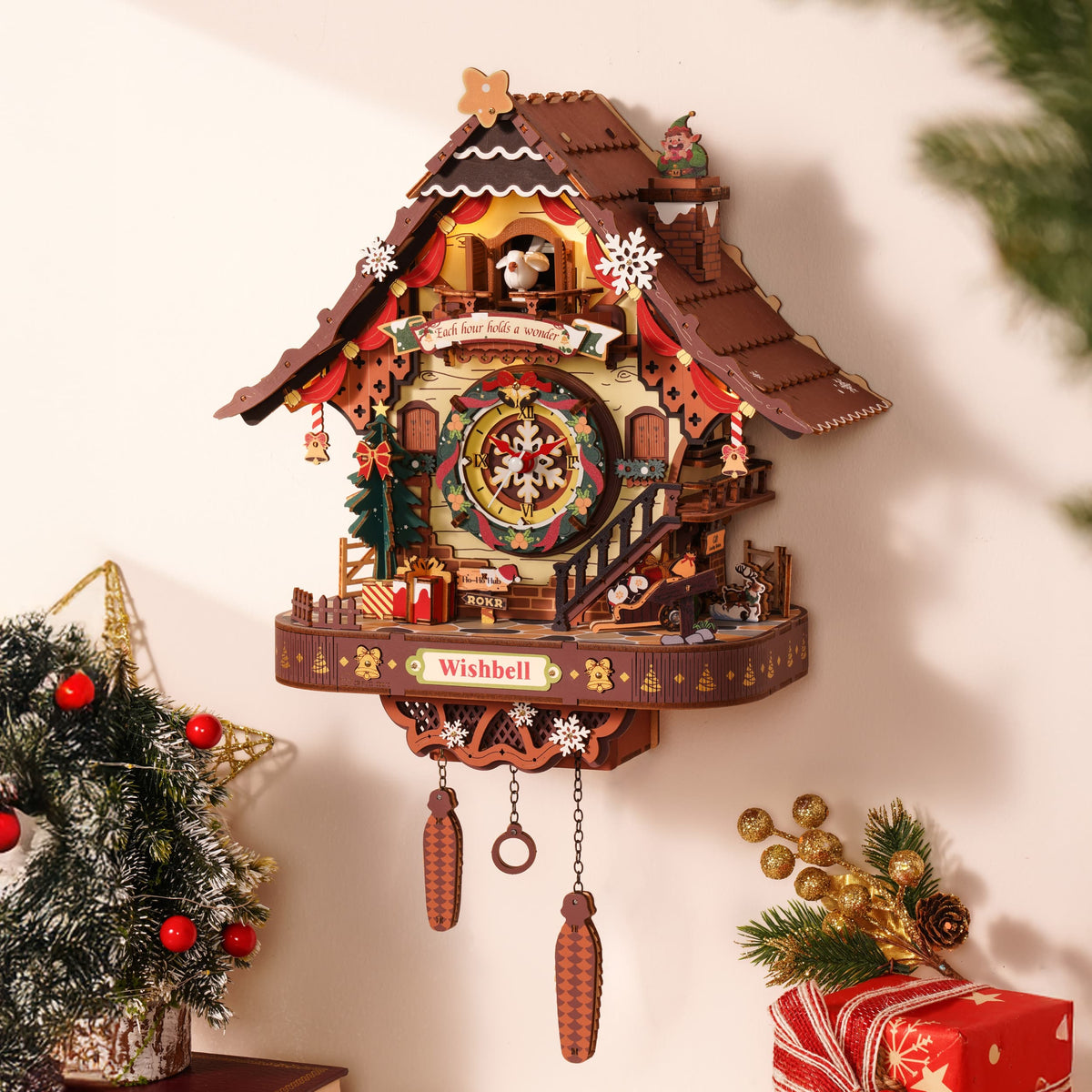 ROKR Christmas Cuckoo Clock LCB01 Kit - gallery image 2